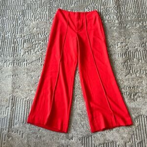 Alice + Olivia Elegant Red Wide-Leg Women's Pants size 8